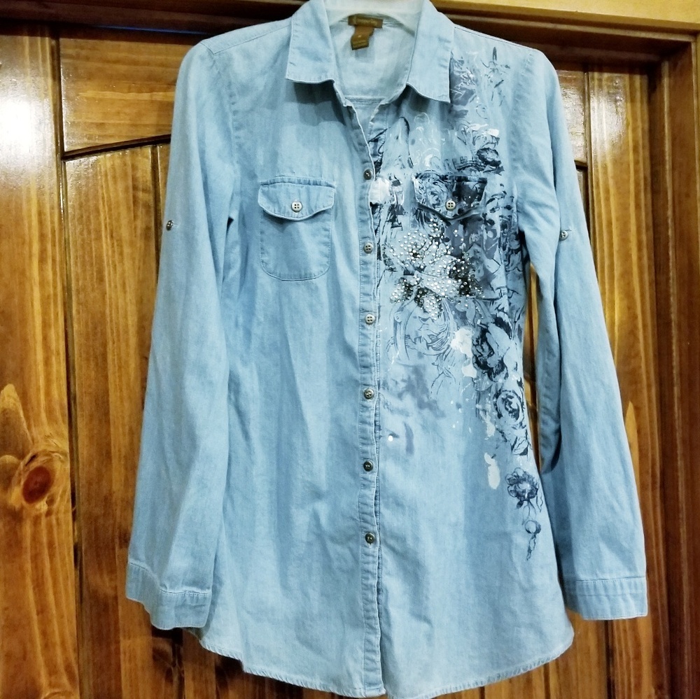 Copper Key Denum Button up - Picture 2 of 5